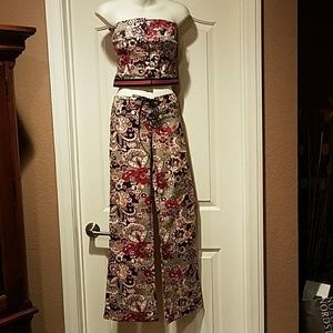 XOXO JEANS PAISLEY 2 PIECE OUTFIT LOVE BOAT SET